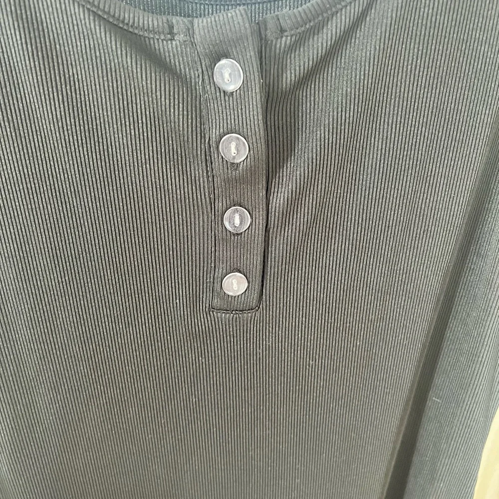 Black Ribbed Midi Dress - Picture 3 of 3